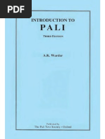 Warder A K Introduction To Pali 489p PDF