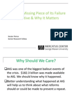 AIG: The Missing Piece of Its Failure Narrative & Why It Matters