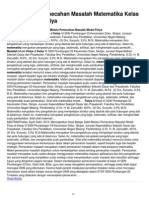 Contoh Soal Pemecahan Masalah Matematika Kelas V SD Menurut Polya PDF