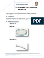 Determinacion de Humedad y Materia Seca