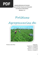 Politicas Agropecuarias en Venezuela