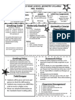 Geometry Syllabus 2014-2015