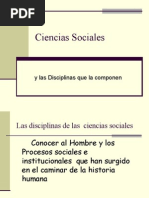 Ciencias Sociales y Disciplinas Que La Componen