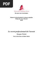 Le Secret Professionnel de L'avocat PDF