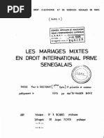 Les Mariages Mixtes en Droit International Prive Senegalais PDF