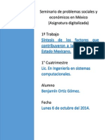 Síntesis de Los Factores Que Contribuyeron A La Formación Del Estado Mexicano