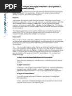 Lessons Learned Analysis Employee Performance Management & Individual Development Planning