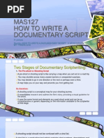 MAS127 How To Write A Documentary Script