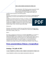 Caracteristicas Fisicas Del Medio Geografico Peruano