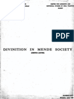 Divination in Mende Society PDF