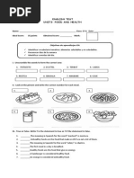 English Test Unit3: Food and Health