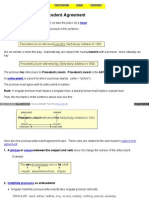 Pronoun Antecedent Agreement