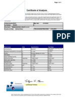 Certificate of Analysis Page 1 of 1