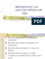 Problemas en Las Familias Con Niños Con Nee