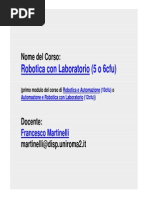 Lezione 1 Di Robotica - Marinelli