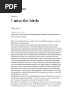 'I Miss The Birds' Caitlin Moran in The Times Magazine