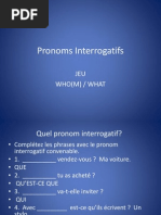 Pronoms Interrogatifs Jeu