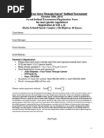 Softball Registration Form