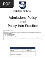 Admissions and Policy Into Practice 12