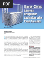 Energy-Saving: Ammonia Refrigeration Applications Using Pump Circulation