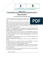 Prova Escrita Mestrado - Doutorado - Edital 01 - 2013 - Com Gabarito PDF