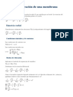 Modos de Vibración de Una Membrana Circular