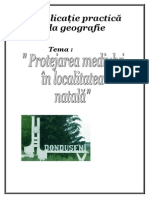 Aplicatie Practica La Geografie - Protejarea Mediului in Localitatea Natala Donduseni. (Conspecte - MD)