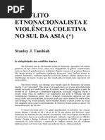 Conflito Etnonacionalista e Violência Coletiva No Sul Da Asia