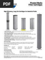 Pleated Media Filter Cartridges: High Efficiency, Long Life Cartridges For Industrial Fluids