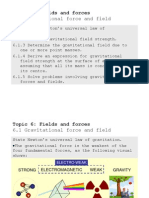 Topic 6.1 Gravitational Force and Fields