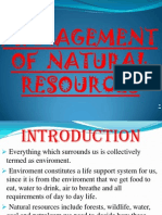 Management of Natural Resources