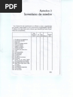 Inventario de Miedos PDF