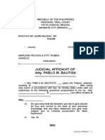 Judicial Affidavit