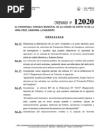 Ordenanza 12020 - Carril Exclusivo PDF