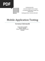 Mobile Application Testing: Serminar Informatik