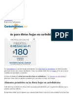 Menús para Dietas Bajas en Carbohidratos PDF