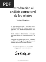 Roland Barthes Introduccion Al Analisis Estructural de Los Relatos PDF