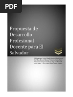 Propuesta de Desarrollo Profesional Docente para El Salvador