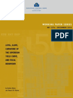 Working Paper Series: Level, Slope, Curvature of The Sovereign Yield Curve, and Fiscal Behaviour