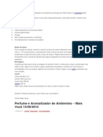 Aprenda A Fabricar o Aromatizador de Ambientes Ensinado Por Peter Paiva No