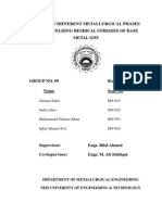 Effect of Different Metalurgical Phases On The Welding Residual Stresses of Base Metal