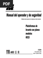 Manual Del Operador y de Seguridad de La Plataforma ManLift JLG 601S (Español) PDF