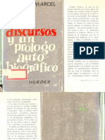 Marcel, Gabriel - Dos Discursos y Un Prólogo Autobiográfico PDF