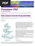 Cómo Se Hace Una Invención (4c) - Un Caso Práctico. Primer Episodio: en Busca de La Progresión Perdida Potsdam 1747 PDF