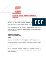 Modelo de Acta de Audiencia Unica - Alimentos