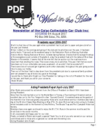 Colac Collectable Car Club August 2007 Newsletter