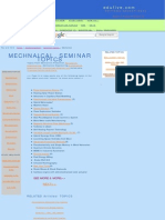 Mechanical Engineering Seminar Topics