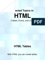 HTML Tables, Forms, and Links