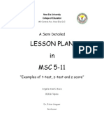 Lesson Plan in MSC 5-11: A Semi Detailed