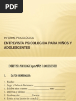 5.-ENTREVISTA PSICOLOGICA para NIÑOS Y ADOLESCENTES